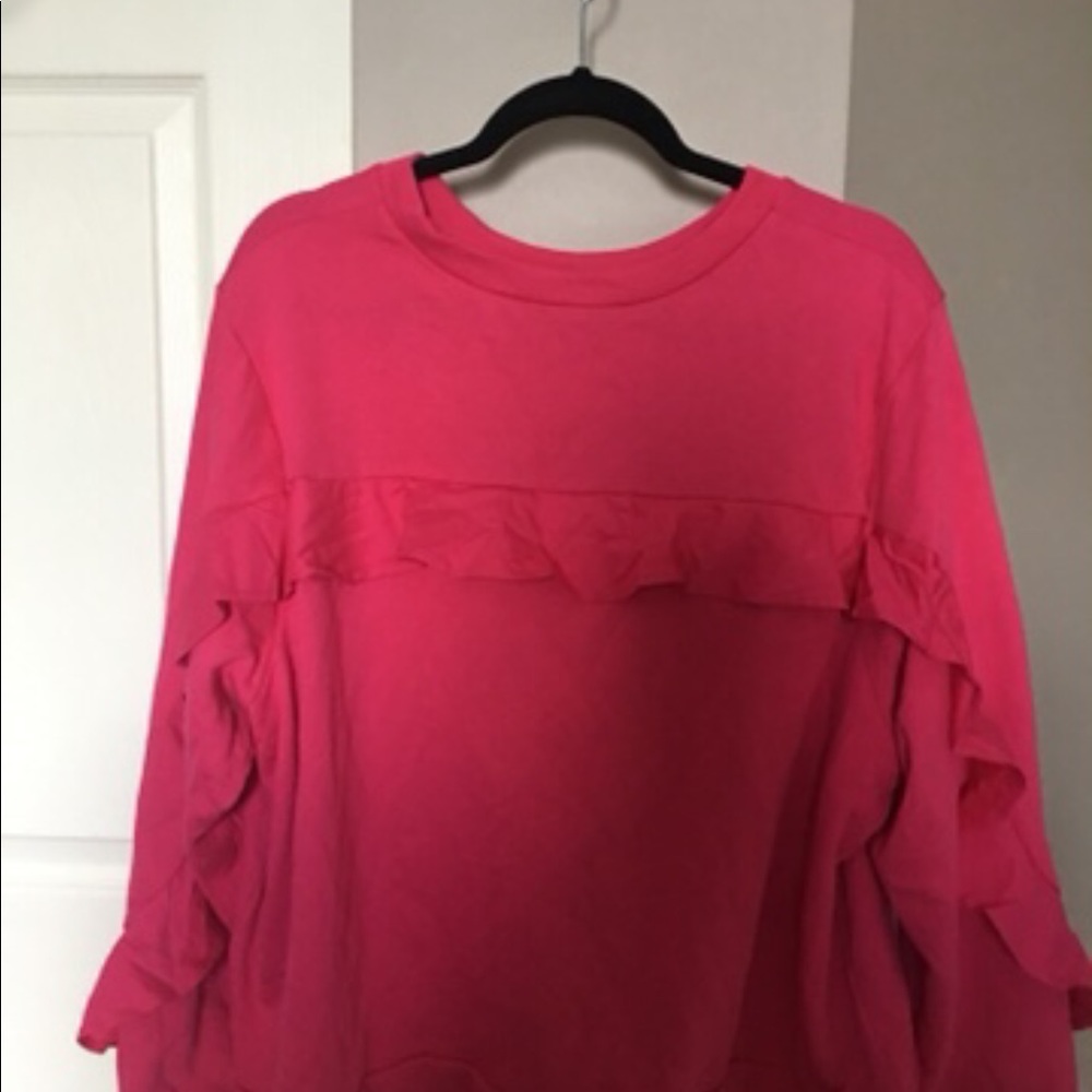 Hot Pink Ruffle shirt - Picture 2 of 2